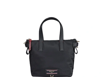 Bally Mini Logo Tote Bag In Blue