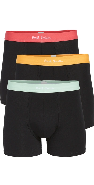Paul Smith Pack Of Three Briefs With Elastic Waistband In Black