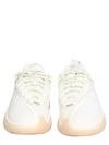 Balmain B-runner Leather-trimmed Mesh Sneakers In White