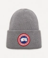 Canada Goose Arctic Disc Ribbed-knit Beanie In Heather Grey