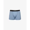 Tom Ford Mens Steel Blue Logo-embroidered Cotton-blend Jersey Boxers L