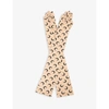 Marine Serre Printed Stretch-jersey Gloves In All Over Moon Tan