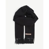 Acne Studios Canada Narrow Wool Scarf In Black