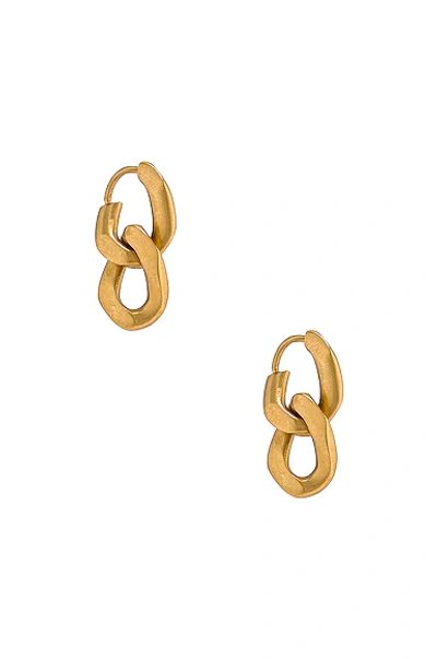 Maison Margiela Chain Earrings In Yellow Gold Plating