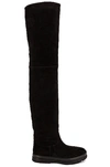 The Row Billie Suede Over-the-knee Boots In Black