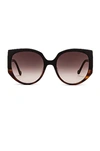 Loewe Cat-eye Acetate Sunglasses In Black/brown