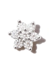 Maria Tash 18kt White Gold Flower Diamond Single Stud Earring In Silber
