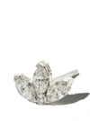 Maria Tash 18kt White Gold Engraved Lotus Earring In Silver