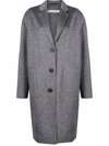 ACNE STUDIOS BUTTON-FRONT SINGLE-BREASTED COAT