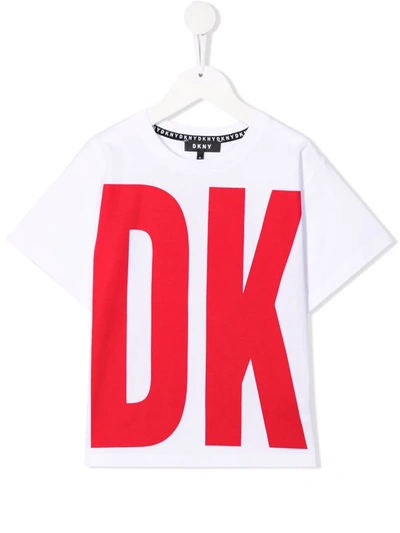 Dkny Oversized Logo-print T-shirt In White