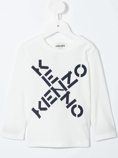 Kenzo Cross-logo T-shirt In White