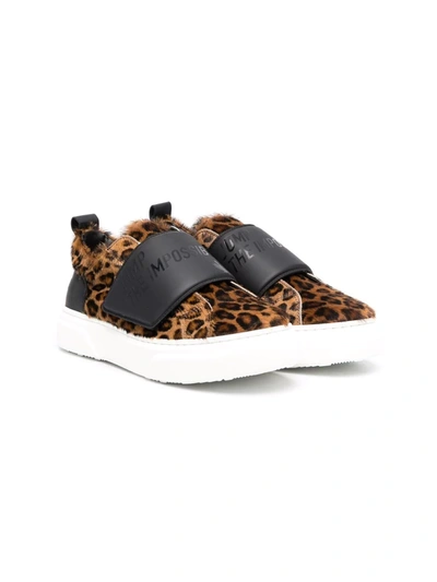 Dsquared2 Leaopard-print Slip-on Sneakers In Brown