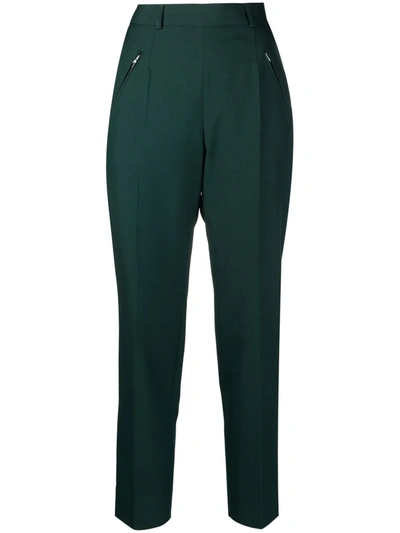 Maison Margiela High-rise Tailored Trousers In 绿色