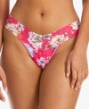 Hanky Panky Low-rise Printed Lace Thong In Beverly