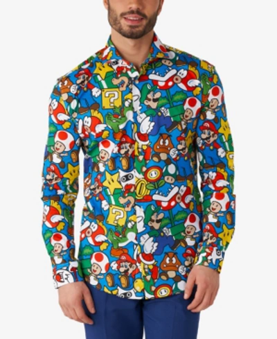 Opposuits Super Mario Long Sleeve Dress Shirt In Multi