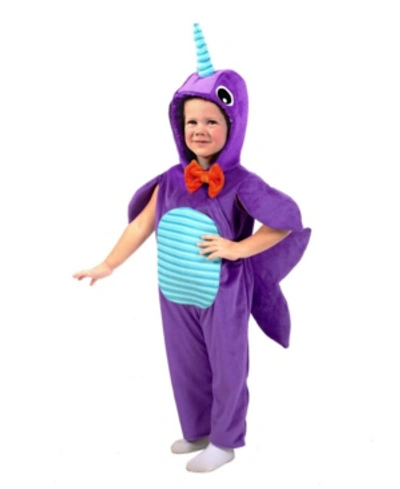 Buyseasons Big Girls And Boys Minky Narwhal Costume In Purple