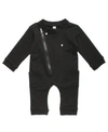 EARTH BABY OUTFITTERS BABY BOYS AND GIRLS ORGANIC COTTON LONG SLEEVE BIKER ROMPER
