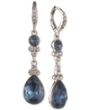 GIVENCHY PEAR-SHAPE CRYSTAL DOUBLE DROP EARRINGS