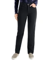 STYLE & CO PETITE HIGH-RISE NATURAL STRAIGHT-LEG JEANS, CREATED FOR MACY'S