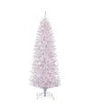 PULEO INTERNATIONAL 7.5 FT PRE-LIT WHITE PENCIL FRANKLIN FIR ARTIFICIAL CHRISTMAS TREE WITH 350 UL-LISTED 