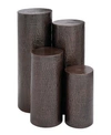Rosemary Lane Industrial Pedestal Table, Set Of 4 In Brown
