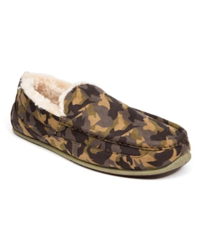 Deer Stags Little Boys And Girls Slippersooz Lil Spun Indoor Outdoor S.u.p.r.o. Sock Cozy Moccasin Slippers In Brown Camo