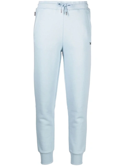 Woolrich Logo-print Skinny Track Pants In Blau