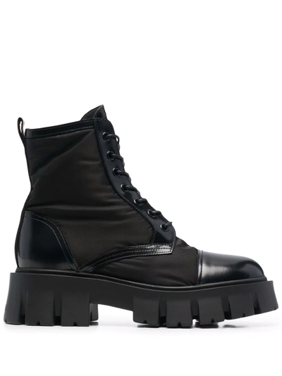 Premiata Lace-up Chunky-sole Boots In Black