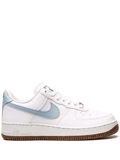 Nike Air Force 1 07 Lv8 Indigo Trainers In White