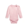 Polo Ralph Lauren Babies' Puff-sleeve Jersey Bodysuit In Adirondack Rose