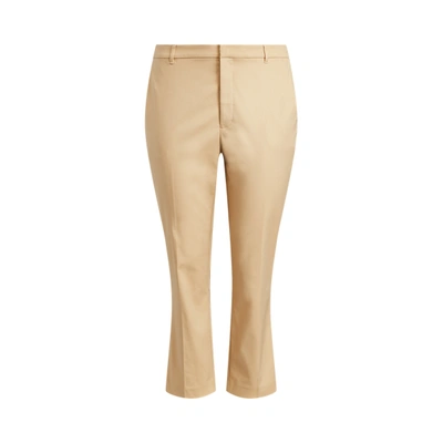 Lauren Woman Double-faced Stretch Cotton Pant In Birch Tan