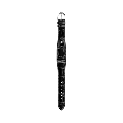 Polo Ralph Lauren Small Stirrup Alligator Watch Strap In Black #2011