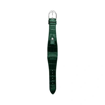 Polo Ralph Lauren Large Stirrup Alligator Watch Strap In Green #3024