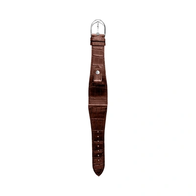 Polo Ralph Lauren Large Stirrup Alligator Watch Strap In Brown #3088