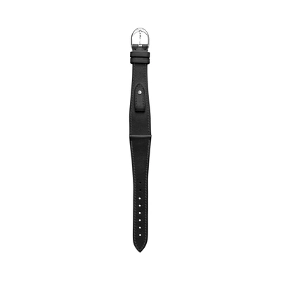 Polo Ralph Lauren Small Stirrup Calfskin Watch Strap In Black
