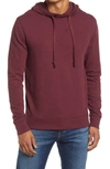 Faherty Slub Cotton Hoodie In Vineyward Wine In Multi