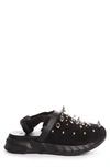 GIVENCHY MARSHMALLOW STUDDED GENUINE SHEARLING LINED CLOG,BH301EH0WV