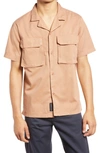NATIVE YOUTH 3D POCKET COTTON BUTTON-UP CAMP SHIRT,NMSH20P