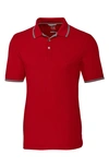 Cutter & Buck Tipped Drytec Polo In Cardinal Red
