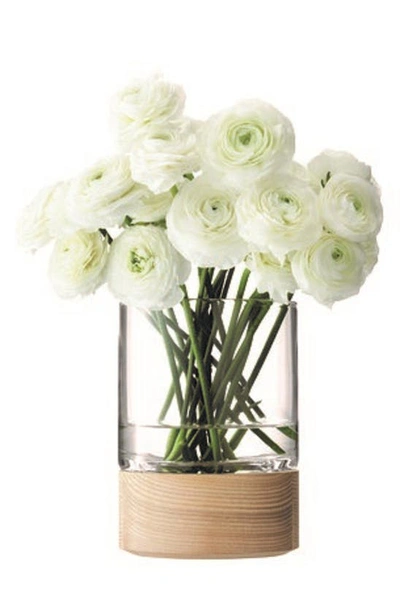 Lsa Lotta Ash Base Vase In Clear