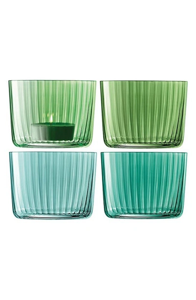 Lsa 4-piece Votive Candleholder Set In Jade