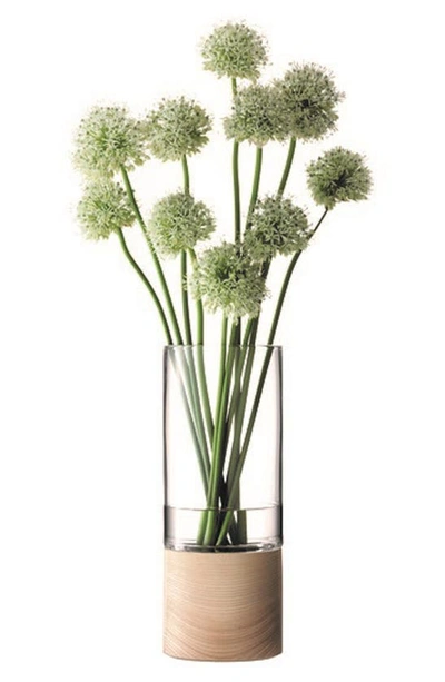 Lsa Lotta Ash Base Vase In Clear