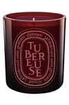 Diptyque Tubereuse Scented Colored Candle 10.2 Oz. In Red Vessel