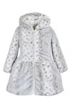 Widgeon Kids' Faux Fur Hooded Coat In Snow Lynx