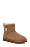 Ugg (r) Mini Bailey Button Ii Genuine Shearling Boot In Hickory