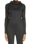 Issey Miyake Black Seeker Turtleneck In Black