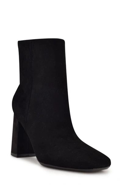Nine West Women's Viper 9x9 Square Toe Booties Women's Shoes In Black