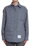 THOM BROWNE OVERSIZE QUILTED DOWN SHIRT JACKET,FLD004X-07478