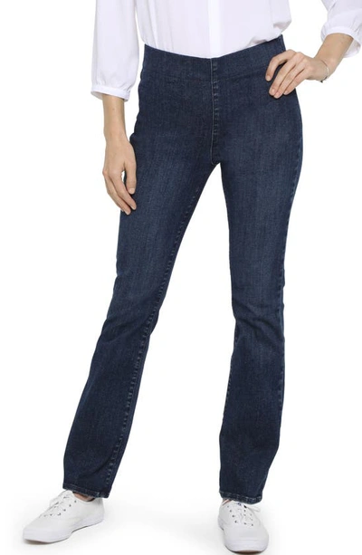 Nydj Spanspring(tm) Pull-on Slim Bootcut Jeans In Blue