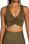 Alo Yoga Wild Thing Bra In Dark Olive